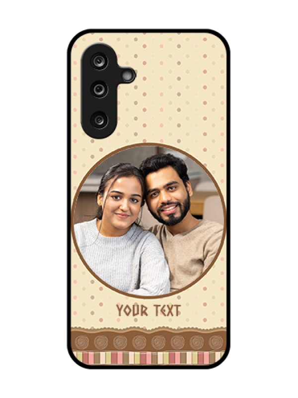 Custom Samsung Galaxy M36 5G Custom Metal Phone Case - Brown Dotted Mobile Case Design