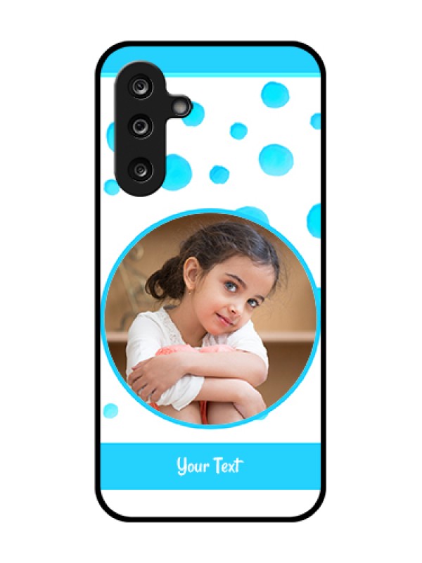 Custom Samsung Galaxy M36 5G Custom Metal Phone Case - Blue Bubbles Pattern Design