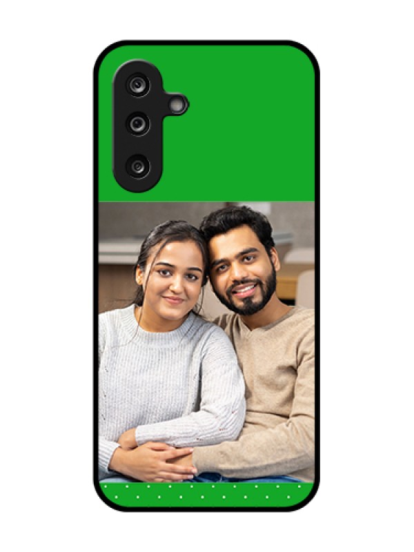 Custom Samsung Galaxy M36 5G Custom Metal Phone Case - Green Pattern Design