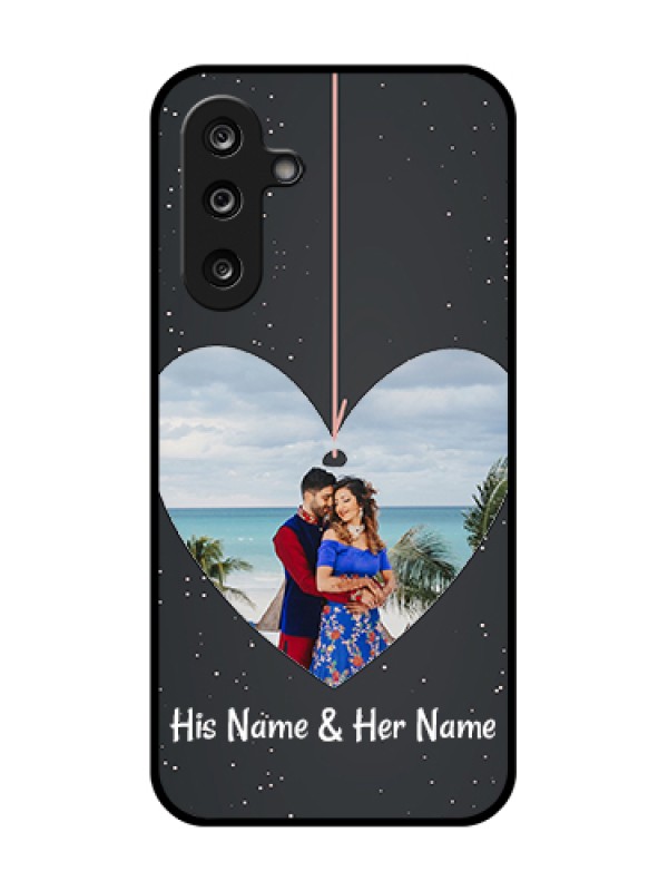 Custom Samsung Galaxy M36 5G Custom Metal Phone Case - Hanging Heart Design