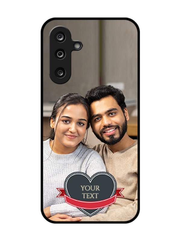 Custom Samsung Galaxy M36 5G Custom Metal Phone Case - Just Married Couple Design