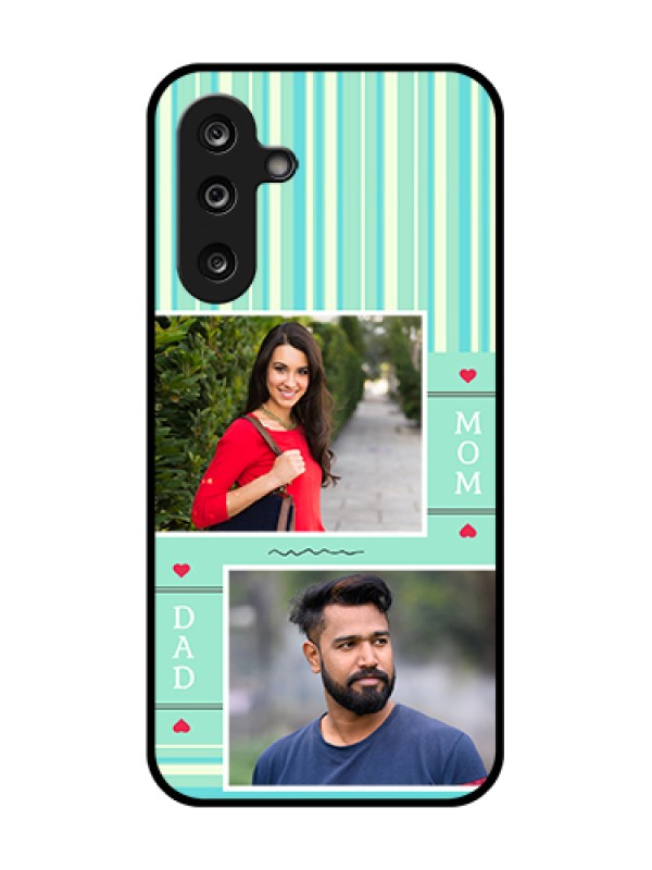 Custom Samsung Galaxy M36 5G Custom Metal Phone Case - Mom & Dad Pic Design