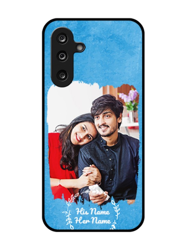 Custom Samsung Galaxy M36 5G Custom Metal Phone Case - Blue Color Vintage Design