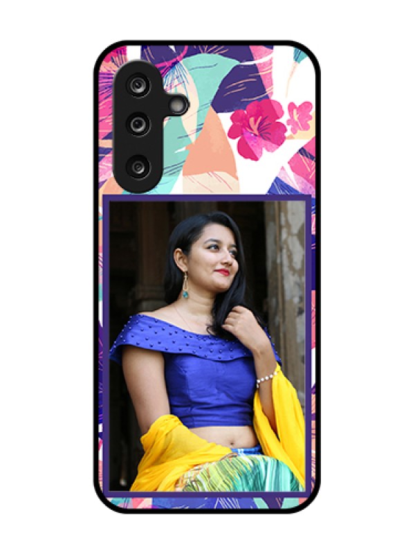 Custom Samsung Galaxy M36 5G Custom Metal Phone Case - Abstract Floral Design