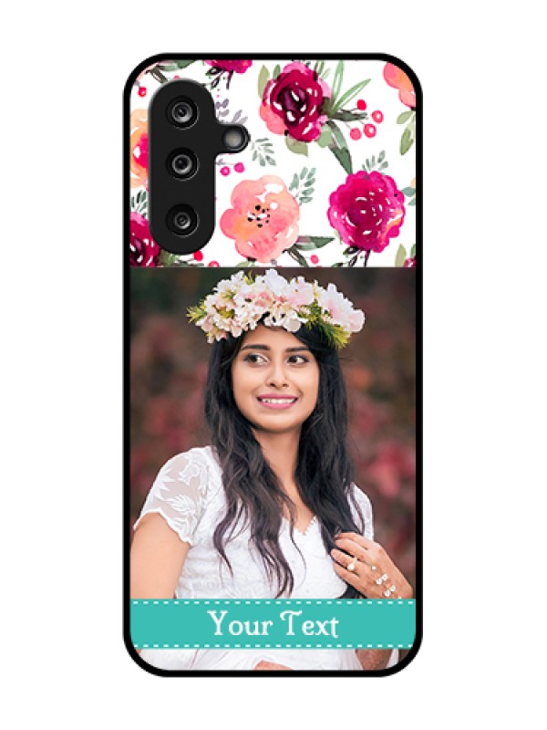 Custom Samsung Galaxy M36 5G Custom Metal Phone Case - Water Colors Floral Design