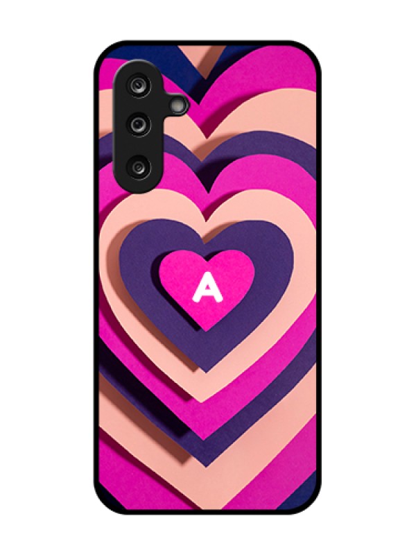 Custom Samsung Galaxy M36 5G Custom Metal Phone Case - Cute Heart Pattern Design