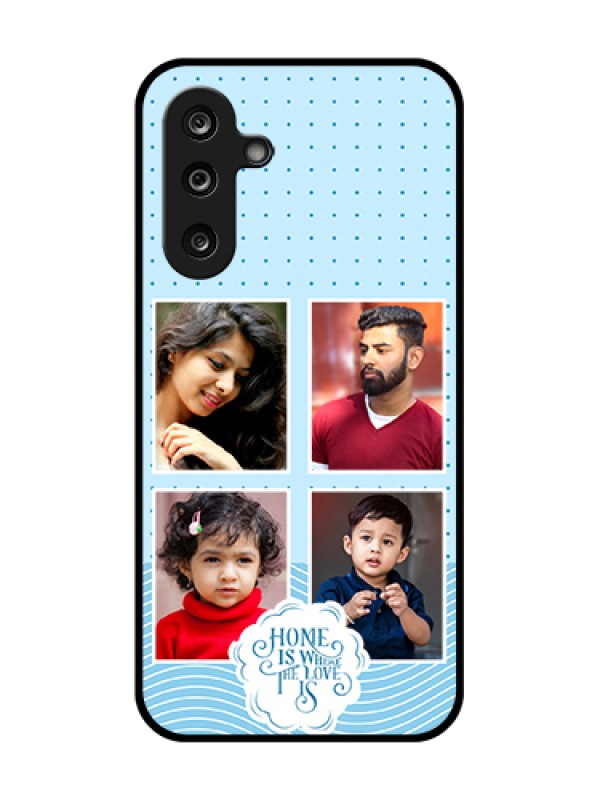 Custom Samsung Galaxy M36 5G Custom Metal Phone Case - Cute Love Quote With 4 Pic Upload Design