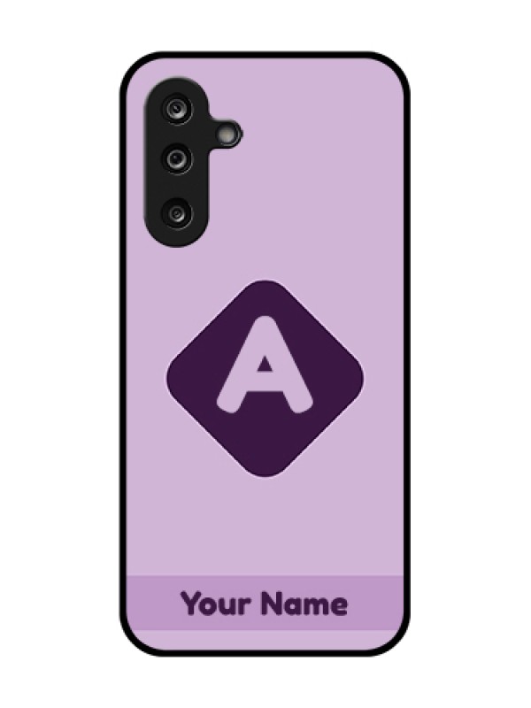 Custom Samsung Galaxy M36 5G Custom Metal Phone Case - Custom Letter In Curved Badge Design