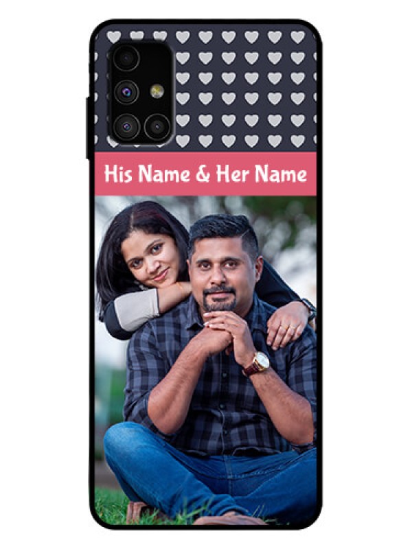 Custom Galaxy M51 Custom Metal Phone Case - Love Symbols Design