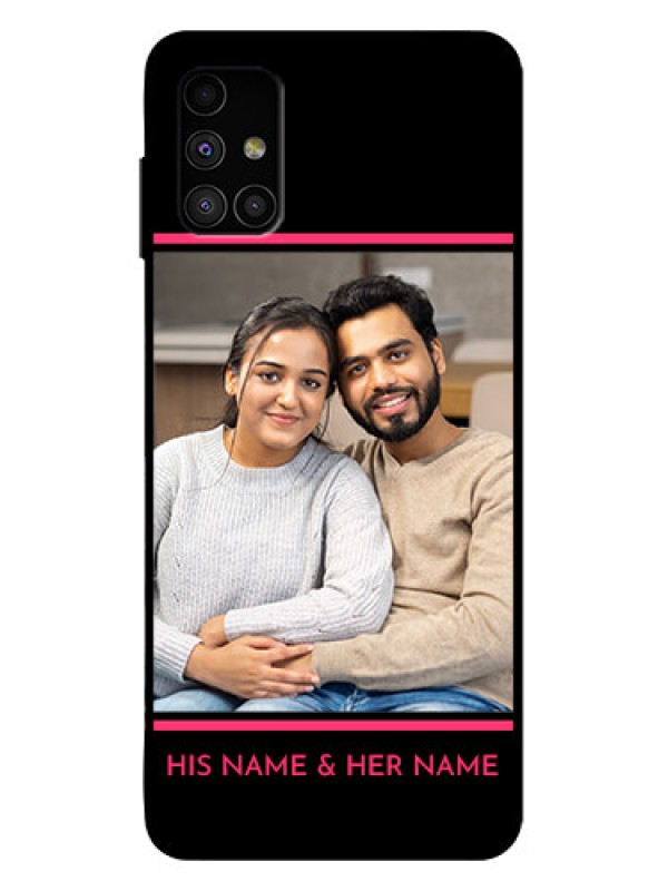 Custom Galaxy M51 Custom Metal Phone Case - With Add Text Design