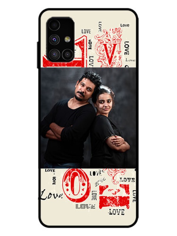 Custom Galaxy M51 Custom Metal Phone Case - Trendy Love Design Case