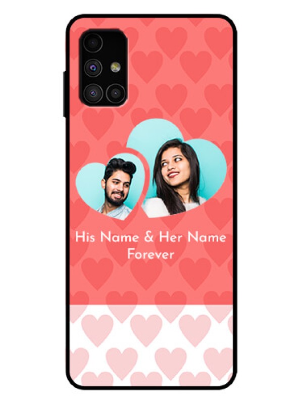 Custom Galaxy M51 Custom Metal Phone Case - Couple Pic Upload Design
