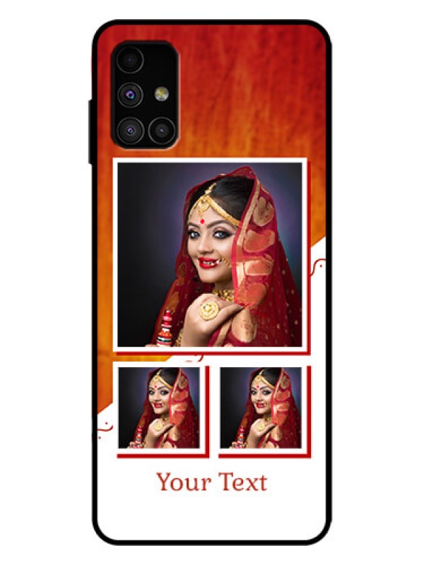 Custom Galaxy M51 Custom Metal Phone Case - Wedding Memories Design