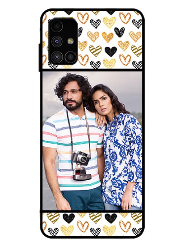 Custom Galaxy M51 Custom Metal Phone Case - Love Symbol Design