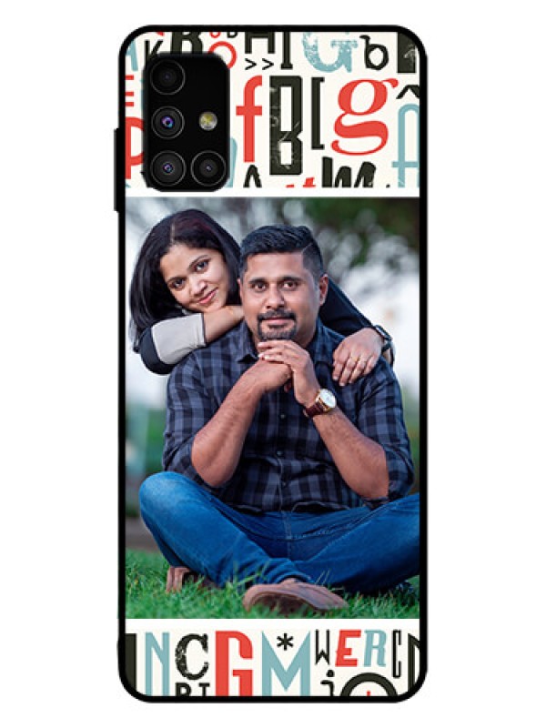 Custom Galaxy M51 Custom Metal Phone Case - Alphabet Design