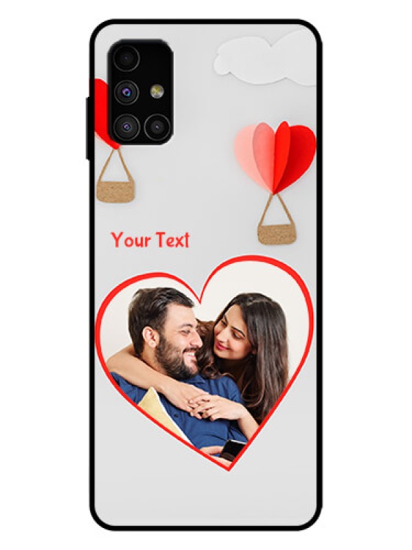 Custom Galaxy M51 Custom Metal Phone Case - Parachute Love Design