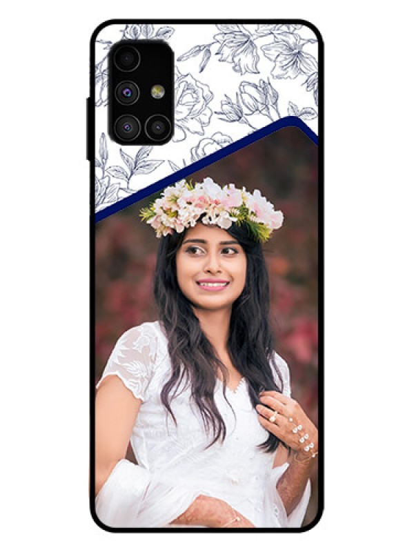 Custom Galaxy M51 Custom Metal Phone Case - Classy Floral Design