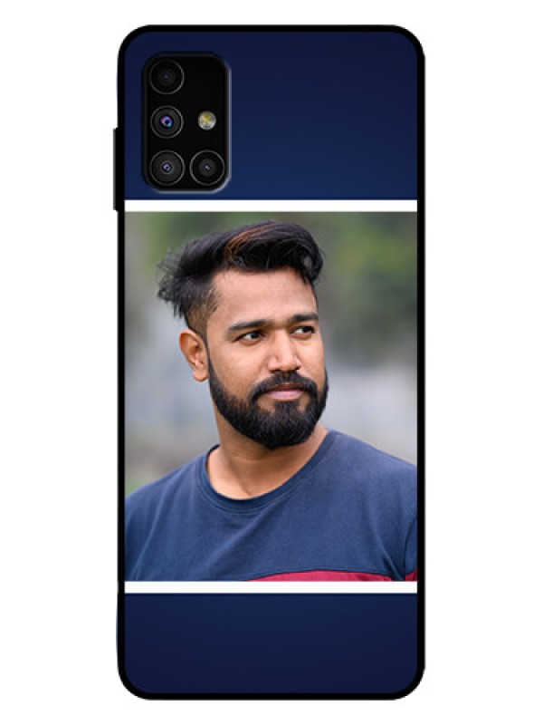 Custom Galaxy M51 Custom Metal Phone Case - Simple Royal Blue Design