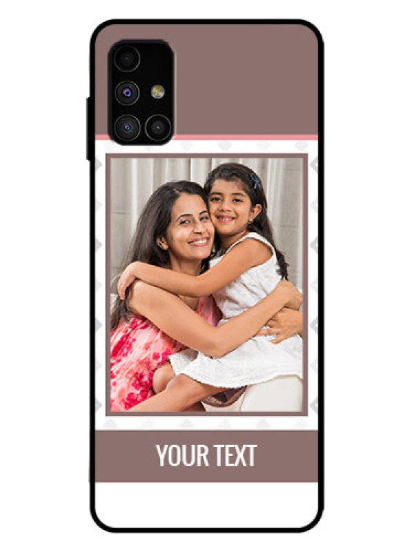 Custom Galaxy M51 Custom Metal Phone Case - Simple Diamond Design