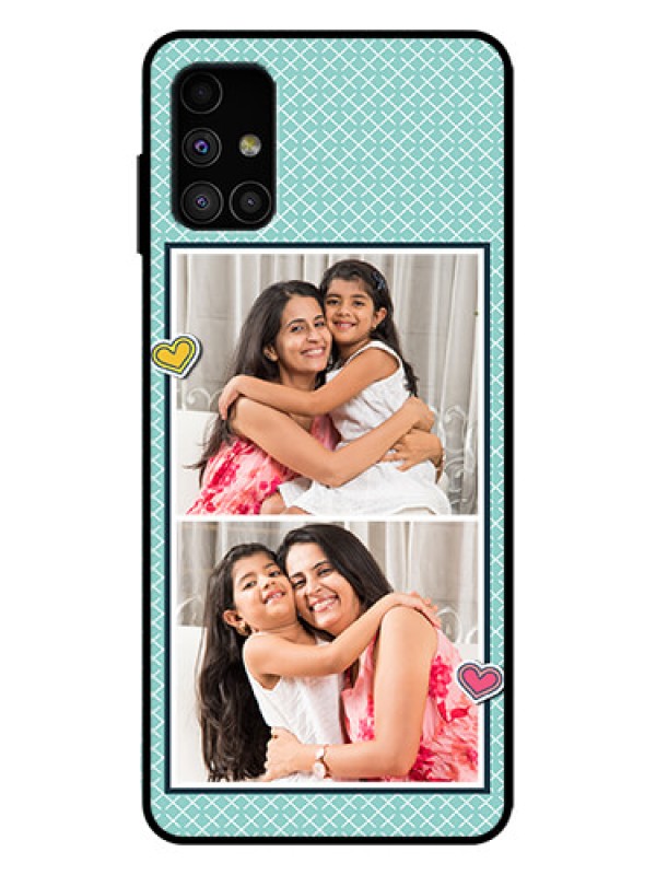 Custom Galaxy M51 Custom Metal Phone Case - 2 Image Holder With Pattern Design