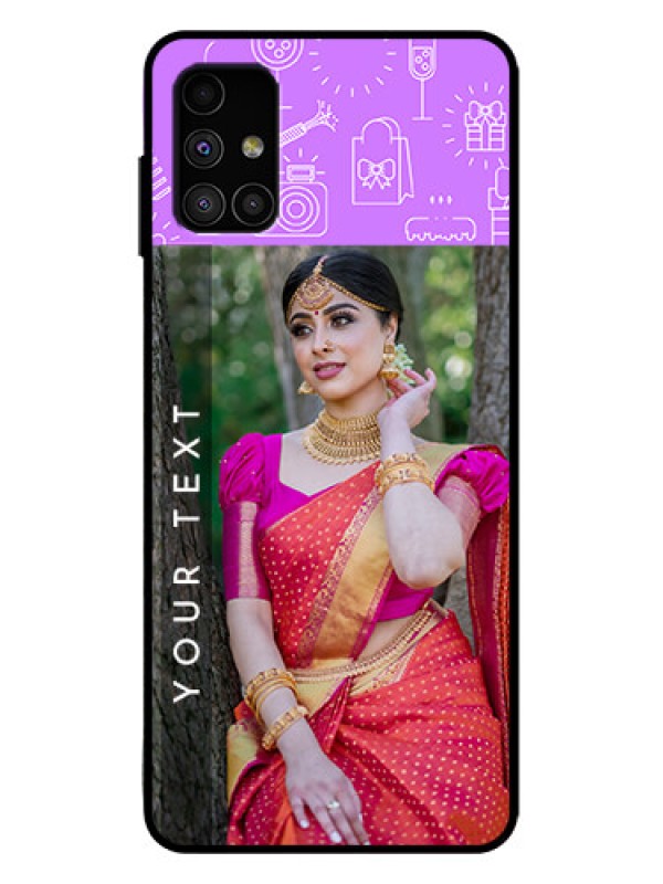 Custom Galaxy M51 Custom Metal Phone Case - Birthday Icons Design