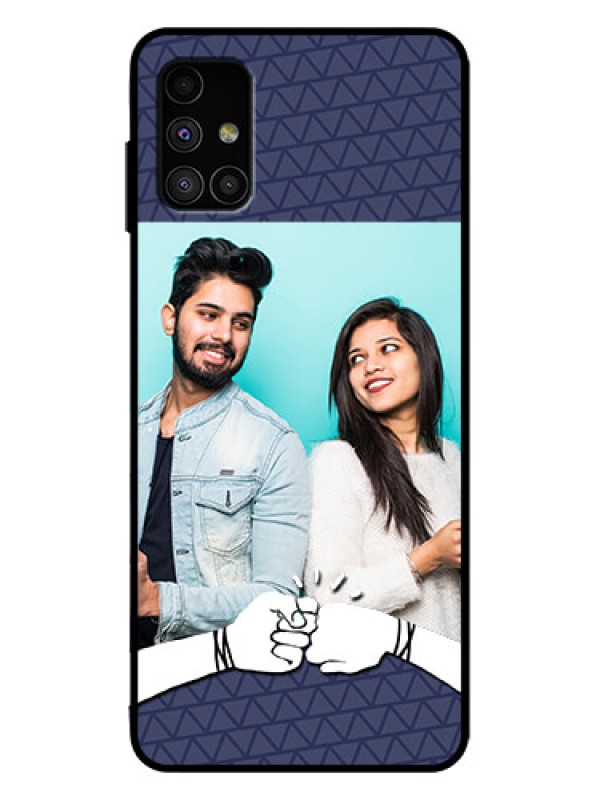 Custom Galaxy M51 Custom Metal Phone Case - With Best Friends Design