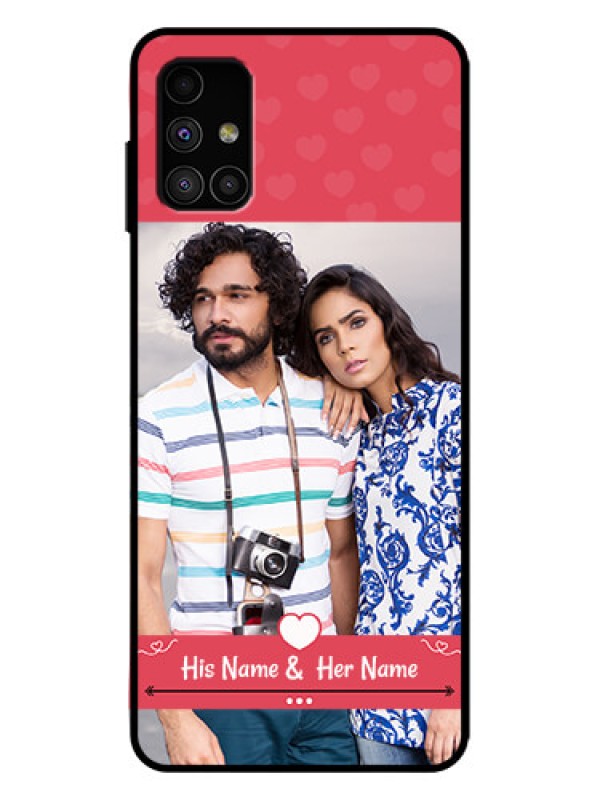 Custom Galaxy M51 Custom Metal Phone Case - Simple Love Design