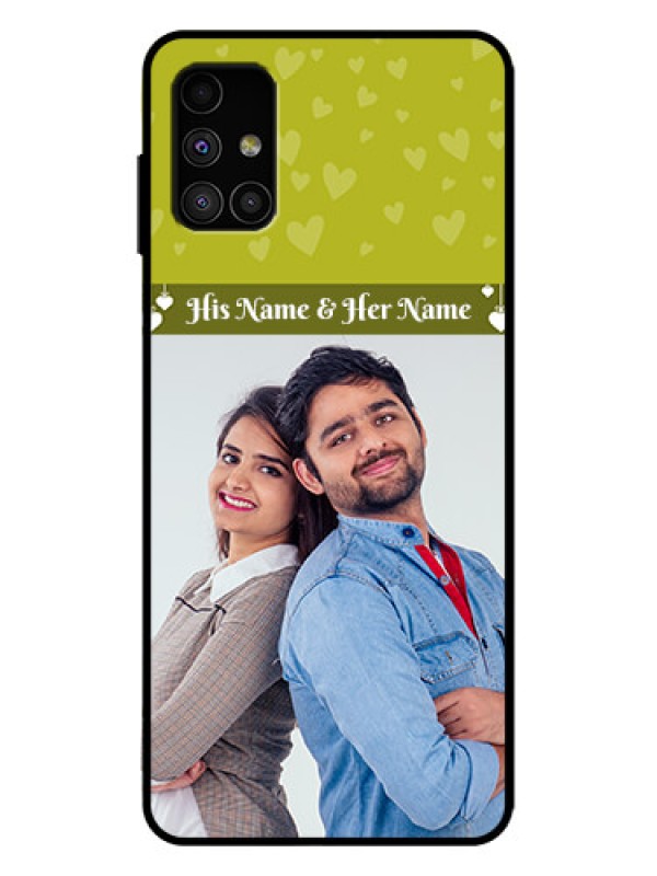 Custom Galaxy M51 Custom Metal Phone Case - You and Me Heart Design