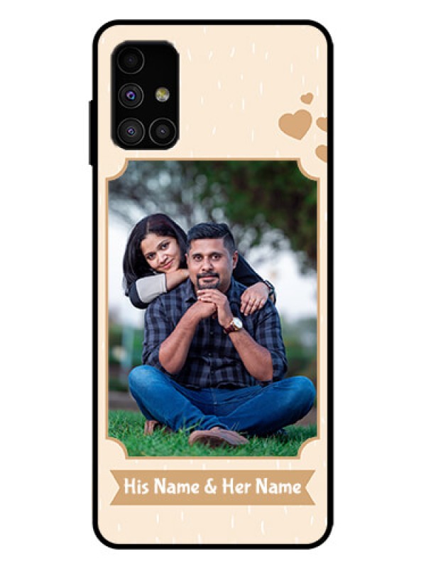 Custom Galaxy M51 Custom Metal Phone Case - With Confetti Love Design