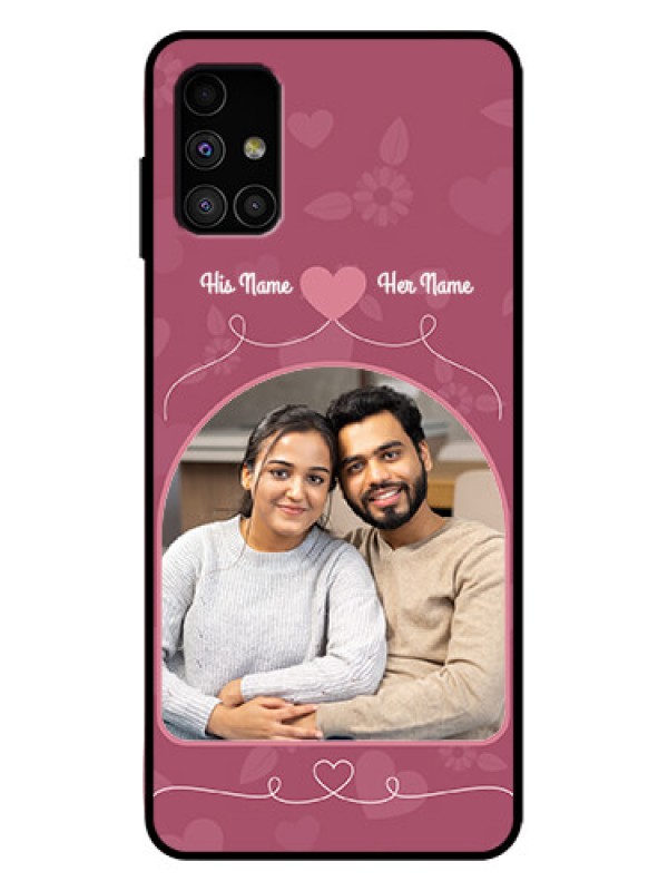 Custom Galaxy M51 Custom Metal Phone Case - Love Floral Design