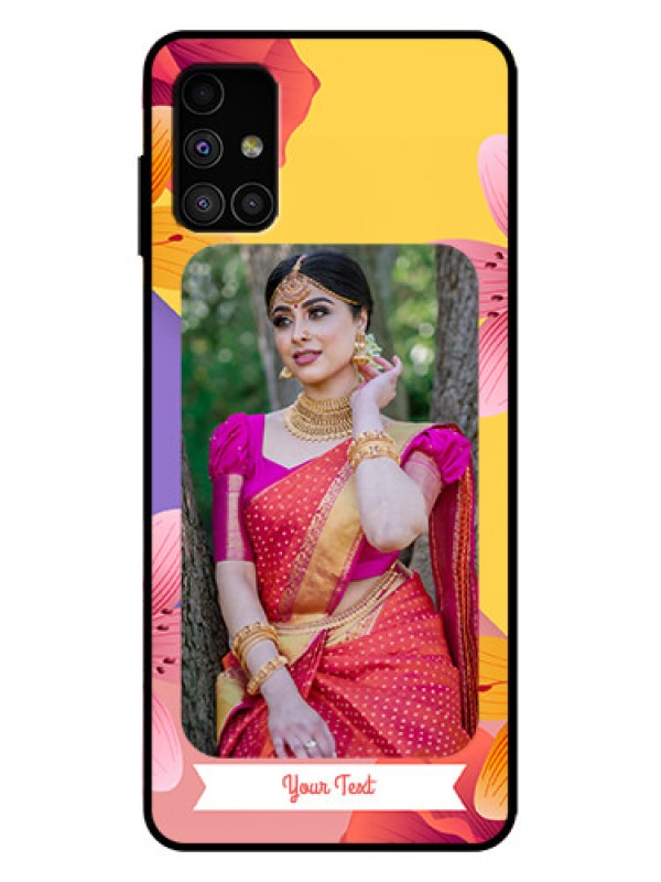 Custom Galaxy M51 Custom Metal Phone Case - 3 Image With Vintage Floral Design