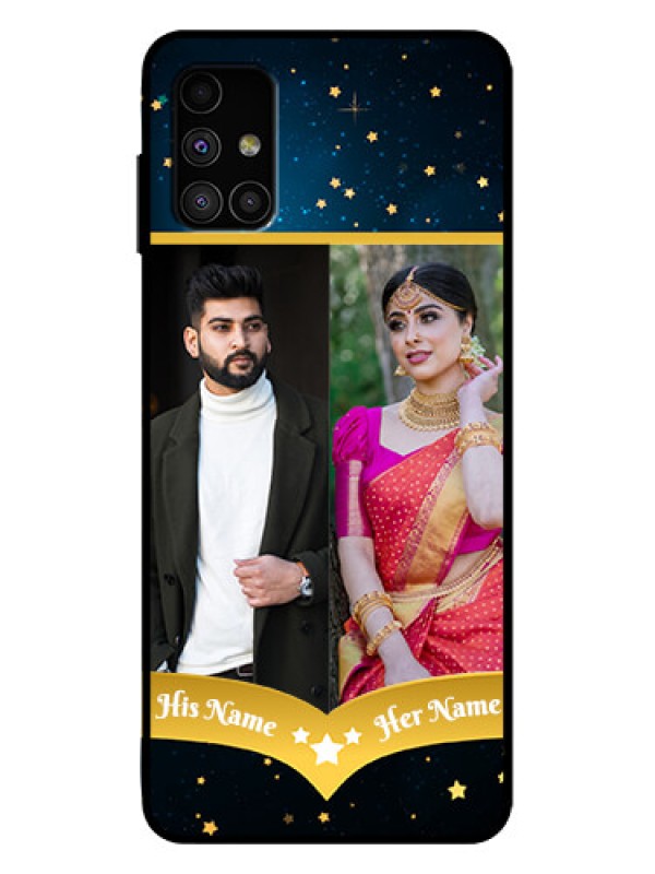 Custom Galaxy M51 Custom Metal Phone Case - Galaxy Stars Backdrop Design