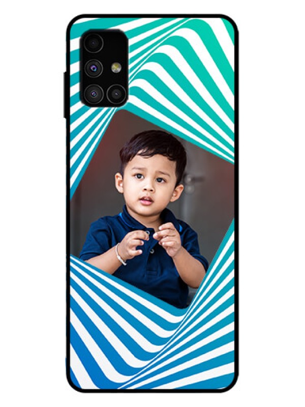 Custom Galaxy M51 Custom Metal Phone Case - Abstract Spiral Design