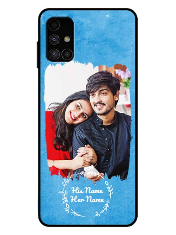 Custom Galaxy M51 Custom Metal Phone Case - Blue Color Vintage Design