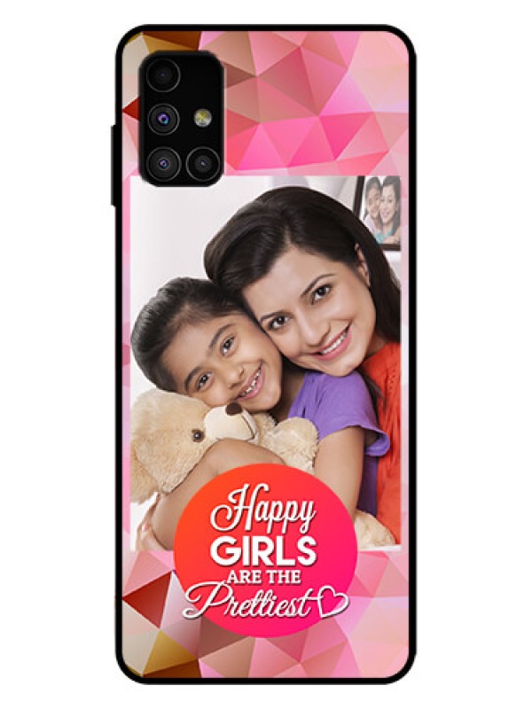 Custom Galaxy M51 Custom Metal Phone Case - Abstract Triangle Design