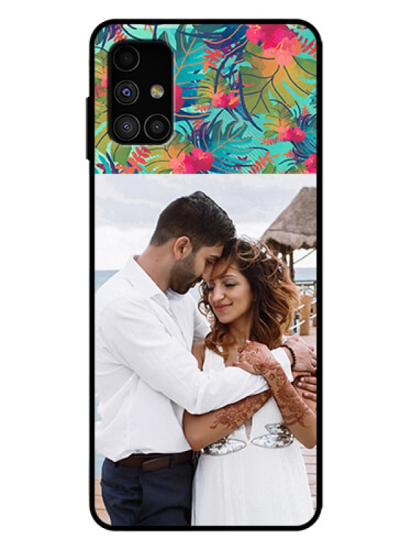 Custom Galaxy M51 Custom Metal Phone Case - Watercolor Floral Design