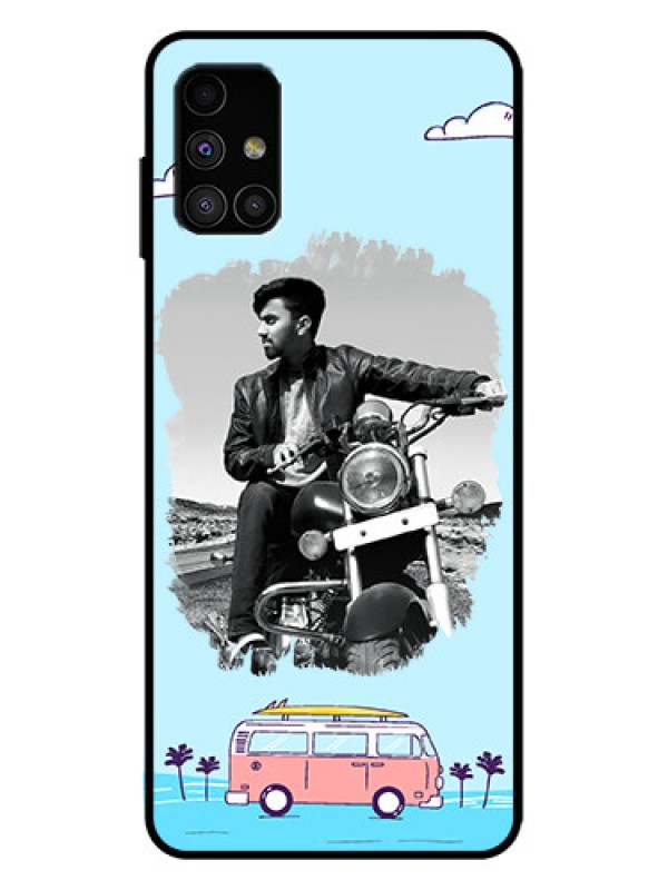 Custom Galaxy M51 Custom Metal Phone Case - Travel and Adventure Design