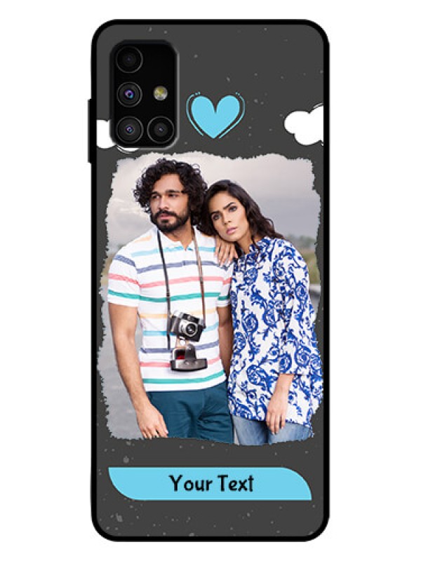 Custom Galaxy M51 Custom Metal Phone Case - Splashes With Love Doodles Design