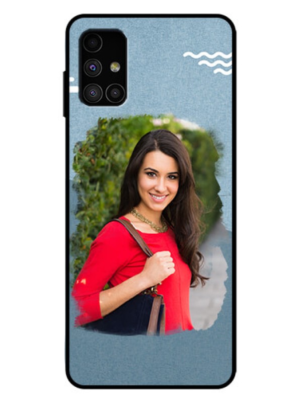 Custom Galaxy M51 Custom Metal Phone Case - Grunge Line Art Design