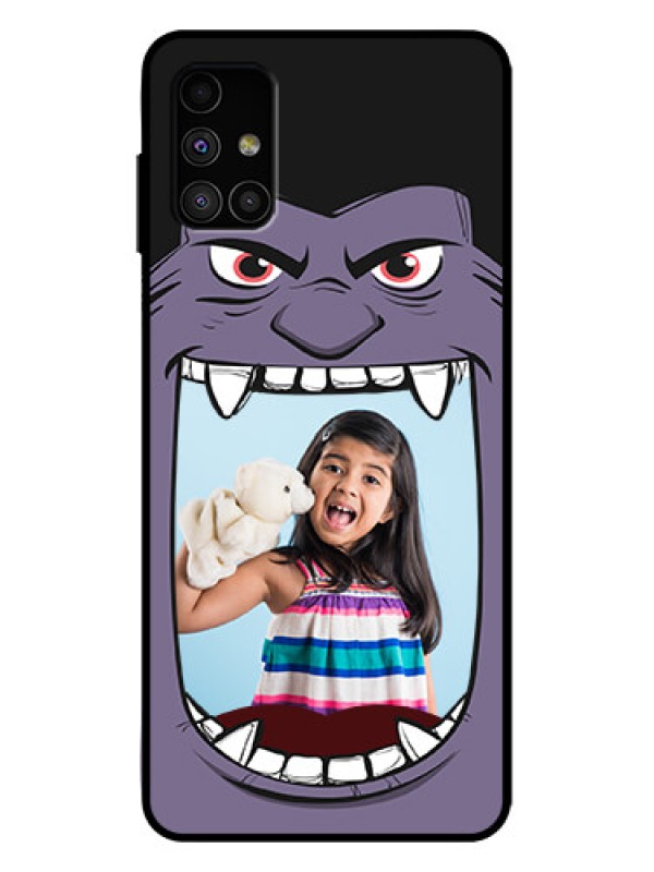 Custom Galaxy M51 Custom Metal Phone Case - Angry Monster Design