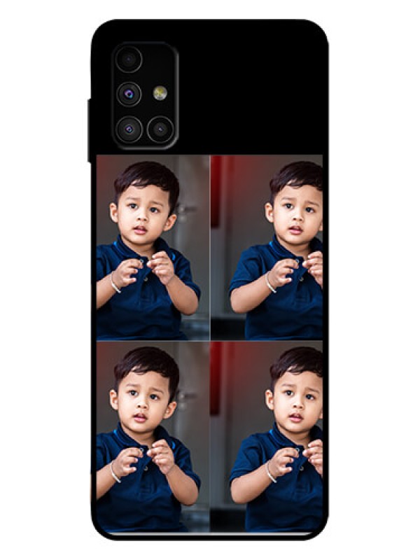Custom Galaxy M51 Custom Metal Phone Case - 4 Image Holder Design