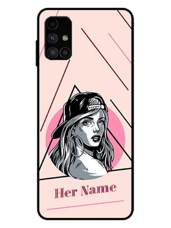 Custom Galaxy M51 Custom Metal Phone Case - Rockstar Girl Design