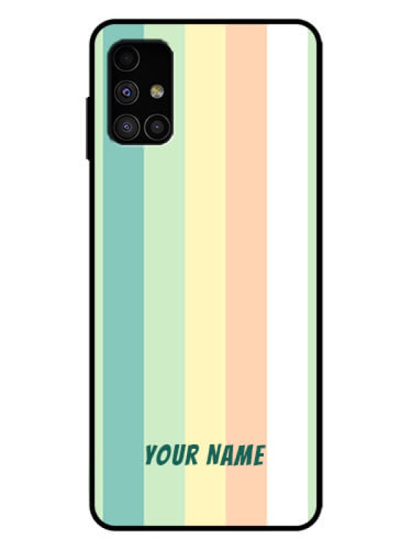 Custom Galaxy M51 Custom Metal Phone Case - Multi - Colour Stripes Design