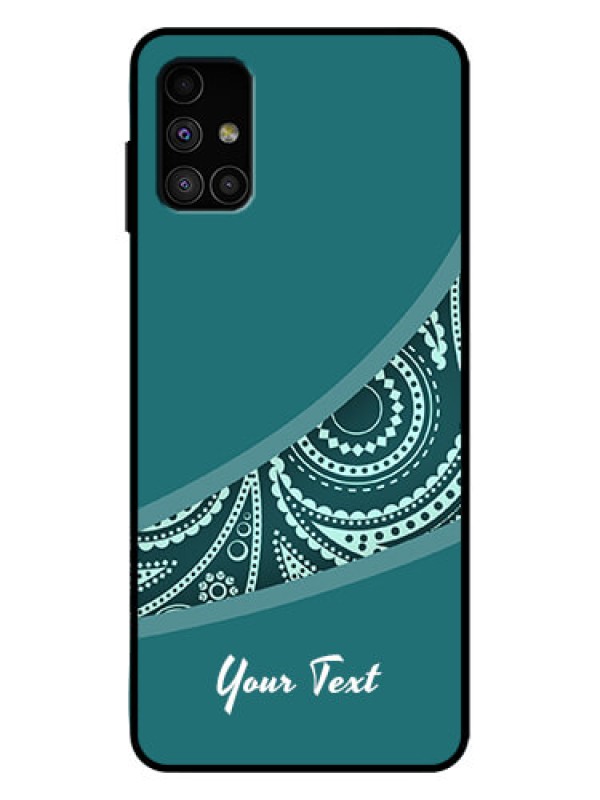 Custom Galaxy M51 Custom Metal Phone Case - Semi Visible Floral Design