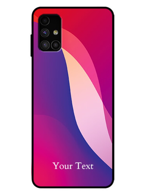 Custom Galaxy M51 Custom Metal Phone Case - Digital Abstract Overlap Design