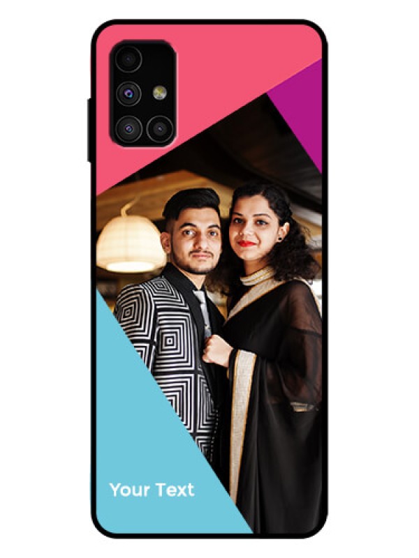 Custom Galaxy M51 Custom Metal Phone Case - Stacked Triple Colour Design