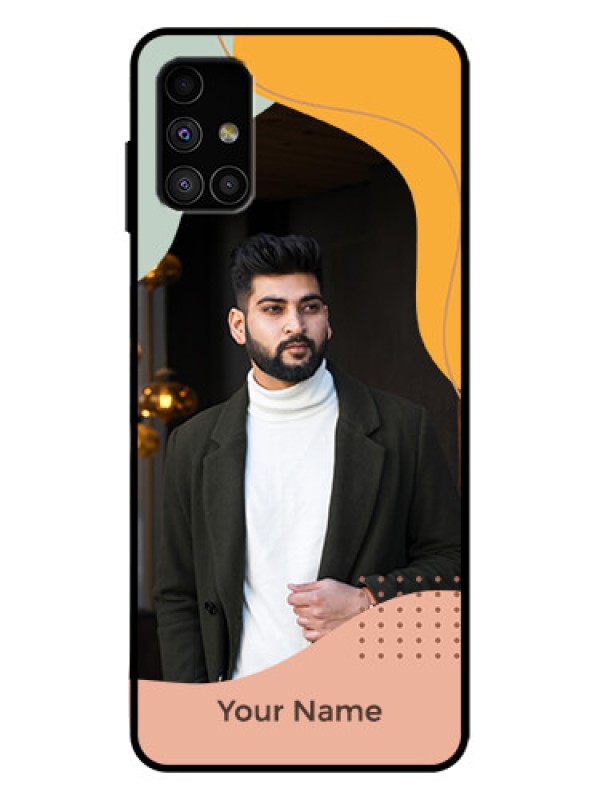 Custom Galaxy M51 Custom Metal Phone Case - Tri - Coloured Overlay Design