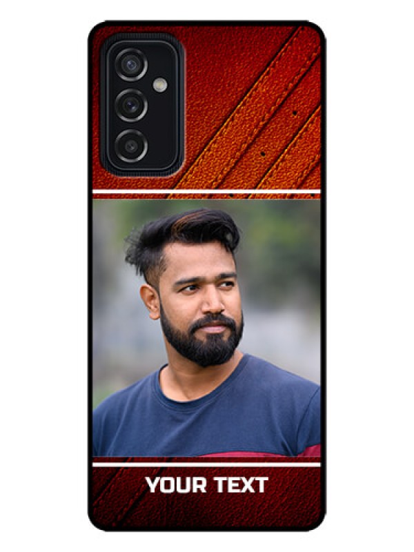 Custom Galaxy M52 5G Custom Metal Phone Case - Leather Phone Case Design