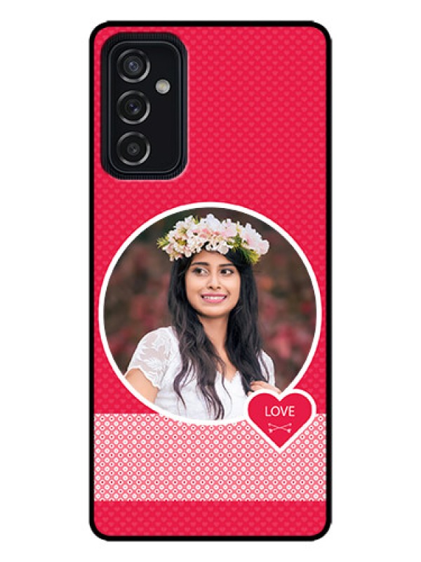 Custom Galaxy M52 5G Custom Metal Phone Case - Pink Color Pattern Design