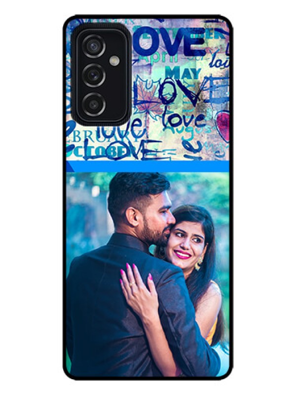 Custom Galaxy M52 5G Custom Metal Phone Case - Colorful Love Design